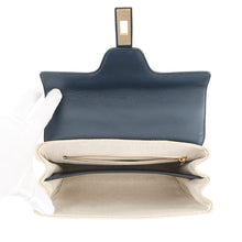 Load image into Gallery viewer, CELINE Teen Soft 16 Shoulder Vanilla/Navy196852 Raffia Calf Leather