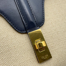 Load image into Gallery viewer, CELINE Teen Soft 16 Shoulder Vanilla/Navy196852 Raffia Calf Leather