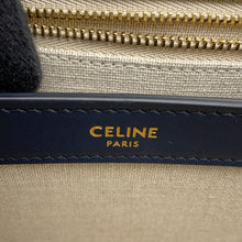 Load image into Gallery viewer, CELINE Teen Soft 16 Shoulder Vanilla/Navy196852 Raffia Calf Leather