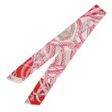 Load image into Gallery viewer, HERMES Maxi Twilly DELLA CAVALLERIA Rose Pale/Rouge Silk100%