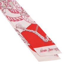 Load image into Gallery viewer, HERMES Maxi Twilly DELLA CAVALLERIA Rose Pale/Rouge Silk100%