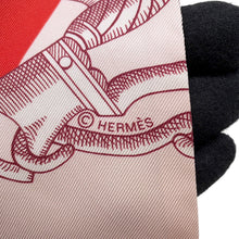 将图像加载到图库查看器中,HERMES Maxi Twilly DELLA CAVALLERIA Rose Pale/Rouge Silk100%