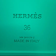 Load image into Gallery viewer, HERMES Mykonos Sandals Vert・Tourmaline Rubber Size 36