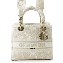 Load image into Gallery viewer, Dior Lady D-Lite 2WAY Bag White/GoldM0565OESV_M01E Canvas Size Medium