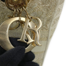 Load image into Gallery viewer, Dior Lady D-Lite 2WAY Bag White/GoldM0565OESV_M01E Canvas Size Medium