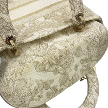 Load image into Gallery viewer, Dior Lady D-Lite 2WAY Bag White/GoldM0565OESV_M01E Canvas Size Medium
