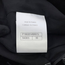 Load image into Gallery viewer, CHANEL CC Logo Velvet Skirt Size 36 BlackP78020-V69975-94305 82% Viscose, 18% Silk