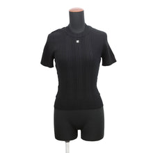 Load image into Gallery viewer, CHANEL CC Logo Short Sleeve Top Size 36 BlackP74721-K10701-94305 Cotton100%