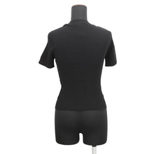 Load image into Gallery viewer, CHANEL CC Logo Short Sleeve Top Size 36 BlackP74721-K10701-94305 Cotton100%