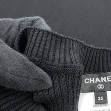 Load image into Gallery viewer, CHANEL CC Logo Short Sleeve Top Size 36 BlackP74721-K10701-94305 Cotton100%