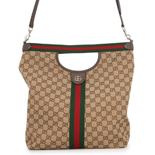 Load image into Gallery viewer, GUCCI Gillio Large Tote Japan Limited Edition Beige/Brown865452 FAFZE 9871 GG Supreme Canvas Leather