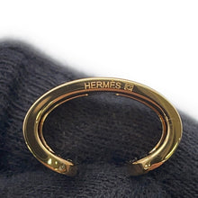 Load image into Gallery viewer, HERMES Pop Ash Ear Cuff Black Gold Plated Lacquer