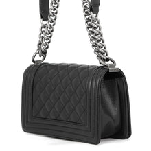 Load image into Gallery viewer, CHANEL Boy Chanel ChainShoulder Bag BlackA67085 Caviar Leather Size 20