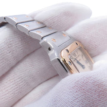 Load image into Gallery viewer, CARTIER Santos Garbe SM H35.5mm x W23.5mm Stainless Steel K18YG Ivory DialW20012C4