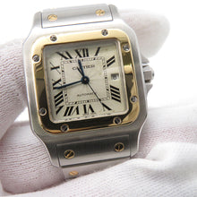 将图像加载到图库查看器中,CARTIER Santos Galve LM W41mm×29mm Stainless Steel K18YG Silver DialW20058C4