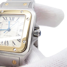 将图像加载到图库查看器中,CARTIER Santos Galve LM W41mm×29mm Stainless Steel K18YG Silver DialW20058C4