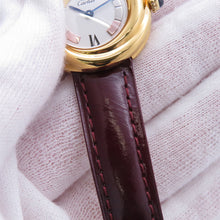 Load image into Gallery viewer, CARTIER Mast Trinity Vermeil W27mm SV925 Leather White DialW1010644