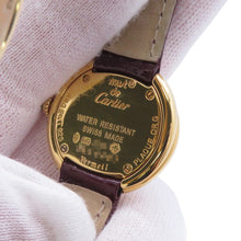 Load image into Gallery viewer, CARTIER Mast Trinity Vermeil W27mm SV925 Leather White DialW1010644