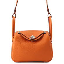 Load image into Gallery viewer, HERMES Lindy Orange Taurillon Clemence Size Mini