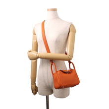 Load image into Gallery viewer, HERMES Lindy Orange Taurillon Clemence Size Mini