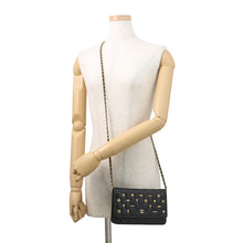 Load image into Gallery viewer, CHANEL Matelasse Egypt Bag Charm Chain Wallet Black Lambskin