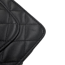 Load image into Gallery viewer, CHANEL Matelasse Egypt Bag Charm Chain Wallet Black Lambskin