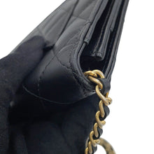 Load image into Gallery viewer, CHANEL Matelasse Egypt Bag Charm Chain Wallet Black Lambskin