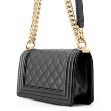Load image into Gallery viewer, CHANEL Boy Chanel ChainShoulder Bag BlackA67085 Caviar Leather Size 20