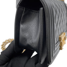 Load image into Gallery viewer, CHANEL Boy Chanel ChainShoulder Bag BlackA67085 Caviar Leather Size 20