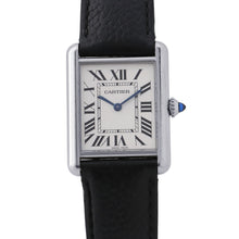 Load image into Gallery viewer, CARTIER tank mast LM H33.7mmxW25.5mm Stainless Steel Leather Silver DialWSTA0041