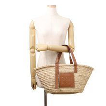 Load image into Gallery viewer, LOEWE Basket bag Natural/Tan327.02.S81 Leather Raffia Size Large