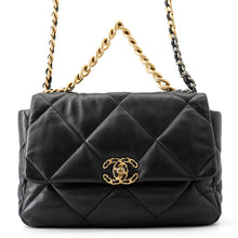 Load image into Gallery viewer, CHANEL CHANEL19 CHANEL19 Matelasse Shoulder Bag BlackAS1161 Shiny Lambskin
