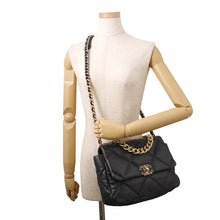 Load image into Gallery viewer, CHANEL CHANEL19 CHANEL19 Matelasse Shoulder Bag BlackAS1161 Shiny Lambskin