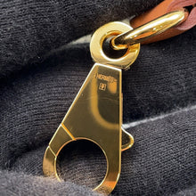 Load image into Gallery viewer, HERMES Bandouliere Sangle Cortage Plus Noir/Jaune Milton/Gold Canvas Leather Size Length 35.4" / Width 2"