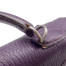 Load image into Gallery viewer, HERMES Kelly Sellier Cassis Chevre LeatherChevre Coromandel Goatskin Size 35