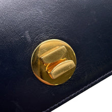 将图像加载到图库查看器中,HERMES Ring Shoulder Bag Navy Box Calf Leather
