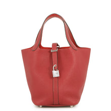 Load image into Gallery viewer, HERMES Picotin Lock Rouge Garance Taurillon Clemence Size PM