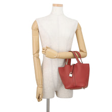 Load image into Gallery viewer, HERMES Picotin Lock Rouge Garance Taurillon Clemence Size PM