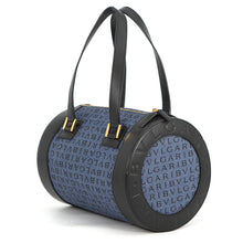 Load image into Gallery viewer, BVLGARI Logomania B.Zero1 Handbag Navy/Black Denim Leather