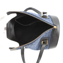 Load image into Gallery viewer, BVLGARI Logomania B.Zero1 Handbag Navy/Black Denim Leather