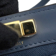 Load image into Gallery viewer, FENDI Zucca X Tote Blue8BH374 Canvas Calf Leather Size Medium