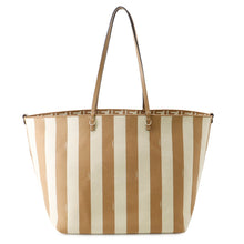 Load image into Gallery viewer, FENDI Pecan Roll Reversible Tote Brown/Beige8BH425 Canvas Leather Size Large
