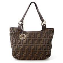 将图像加载到图库查看器中,FENDI Zucca Tote Bag Khaki8BH156 Canvas Leather