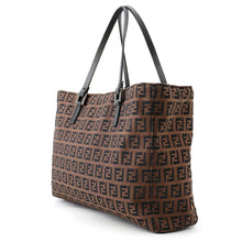 将图像加载到图库查看器中,FENDI Zucchino Handbag Brown8BH018 Canvas Leather