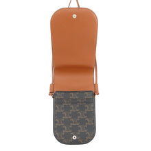 Load image into Gallery viewer, CELINE Triomphe Shoulder Phone Case Tan10H742DCH.04LU PVC Leather