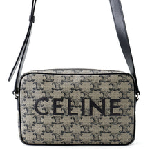将图像加载到图库查看器中,CELINE Triomphe Shoulder Bag Gray/Black194502 PVC Leather