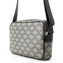 将图像加载到图库查看器中,CELINE Triomphe Shoulder Bag Gray/Black194502 PVC Leather