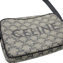 将图像加载到图库查看器中,CELINE Triomphe Shoulder Bag Gray/Black194502 PVC Leather