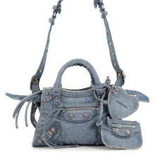 Load image into Gallery viewer, BALENCIAGA Neo Kagor Blue700940210BI4715 Denim Rhinestone Size XS