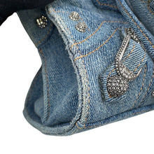 Load image into Gallery viewer, BALENCIAGA Neo Kagor Blue700940210BI4715 Denim Rhinestone Size XS